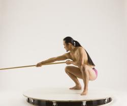 ELMER DIFFERENT SITTING POSES WITH SPEAR 